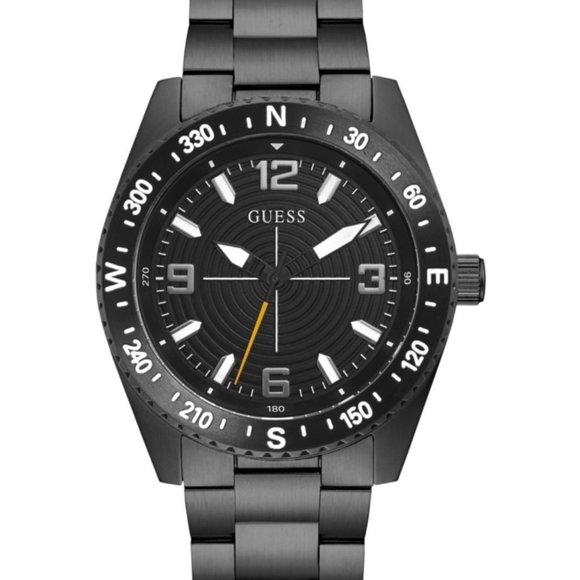 NIB GUESS Analog North Black Dial Men\'s Watch-GW0327G2